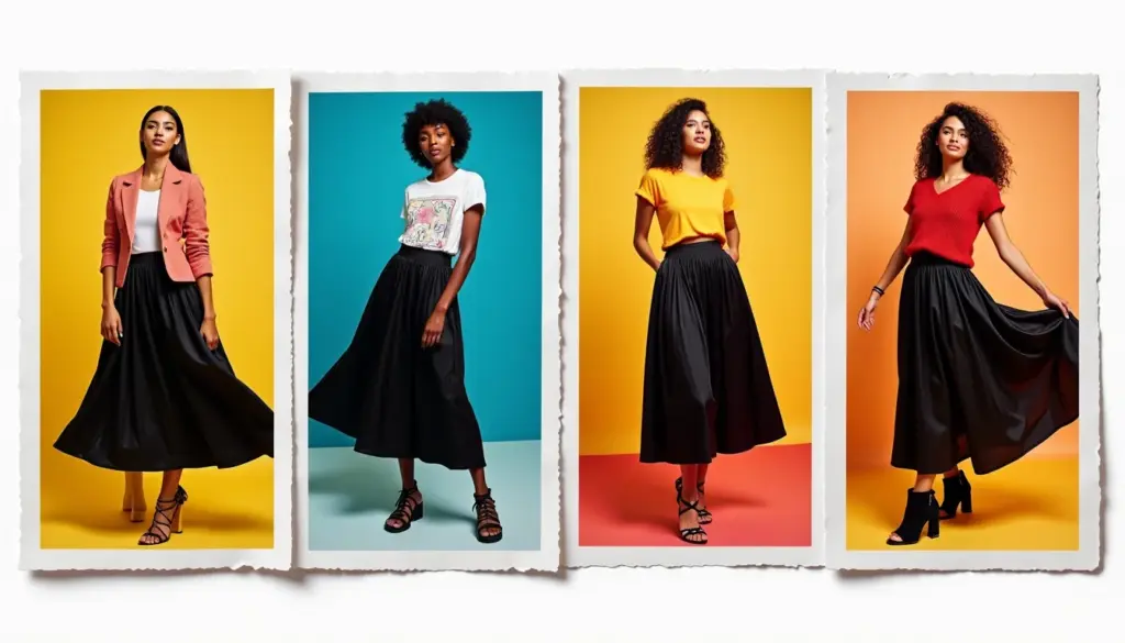 42 Ideias de Look com Saia Preta Midi para Arrasar em 2026 42 Ideias de Look com Saia Preta Midi para Arrasar em 2026